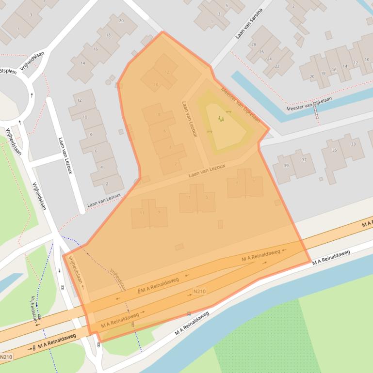 Kaart van postcodegebied 3411GD.