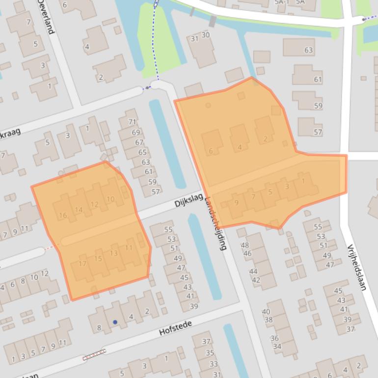 Kaart van postcodegebied 3411GM.
