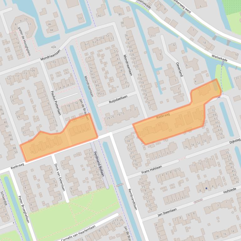 Kaart van postcodegebied 3411GN.