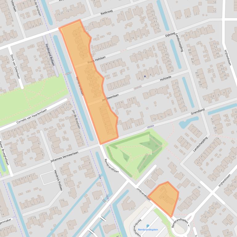 Kaart van postcodegebied 3411GV.