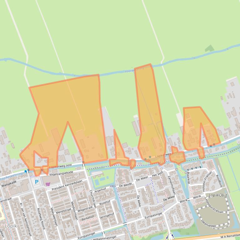 Kaart van postcodegebied 3411JA.
