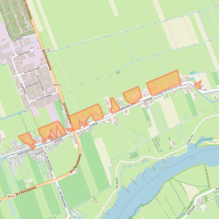 Kaart van postcodegebied 3411JH.