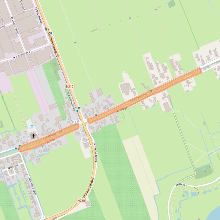 Kaart van postcodegebied 3411JT.