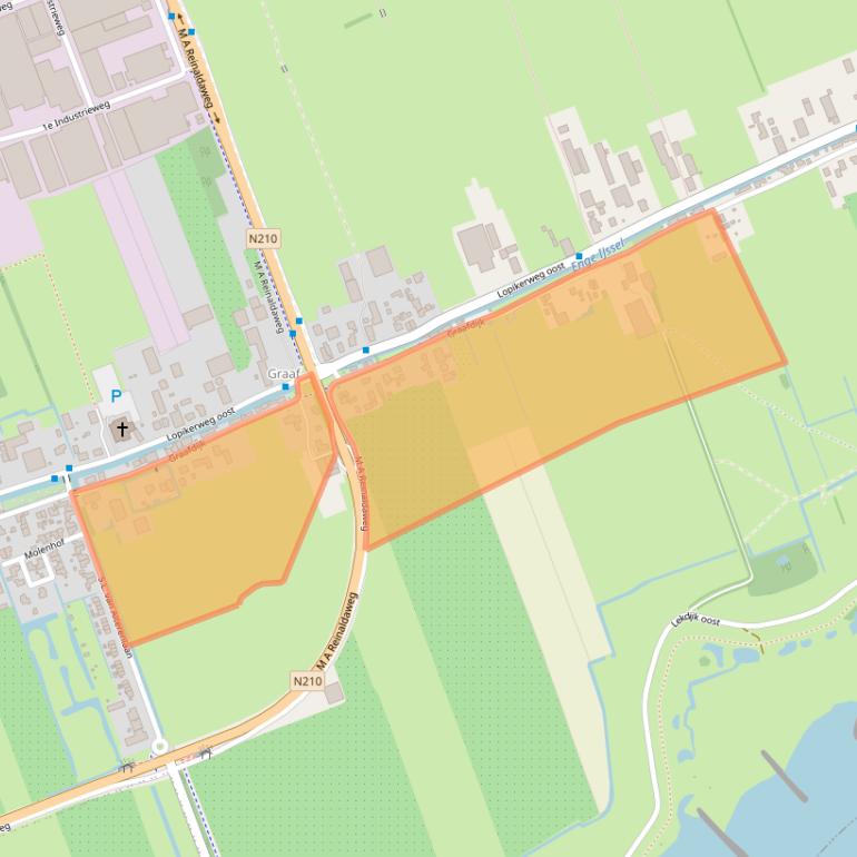 Kaart van postcodegebied 3411JW.