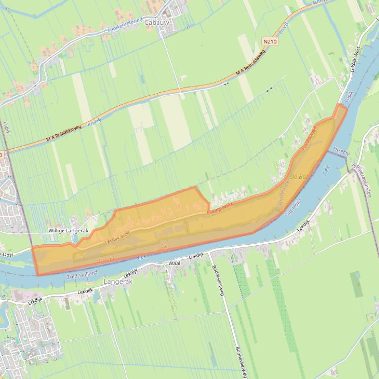 Kaart van postcodegebied 3411MZ.