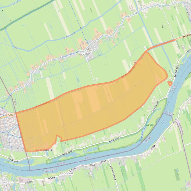 Kaart van postcodegebied 3411NB.