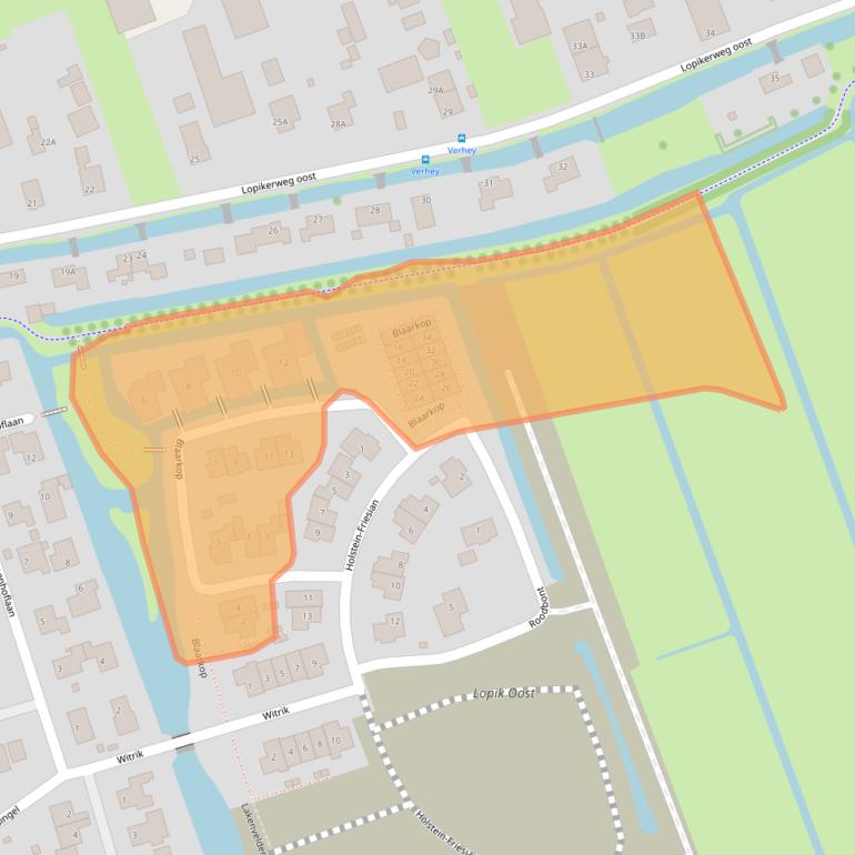 Kaart van postcodegebied 3411TA.
