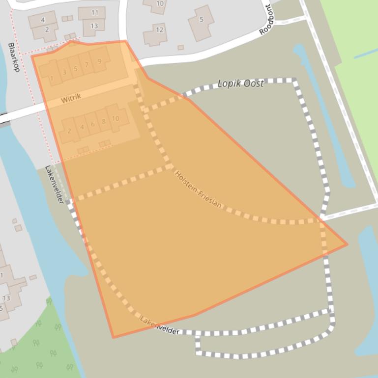 Kaart van postcodegebied 3411TB.