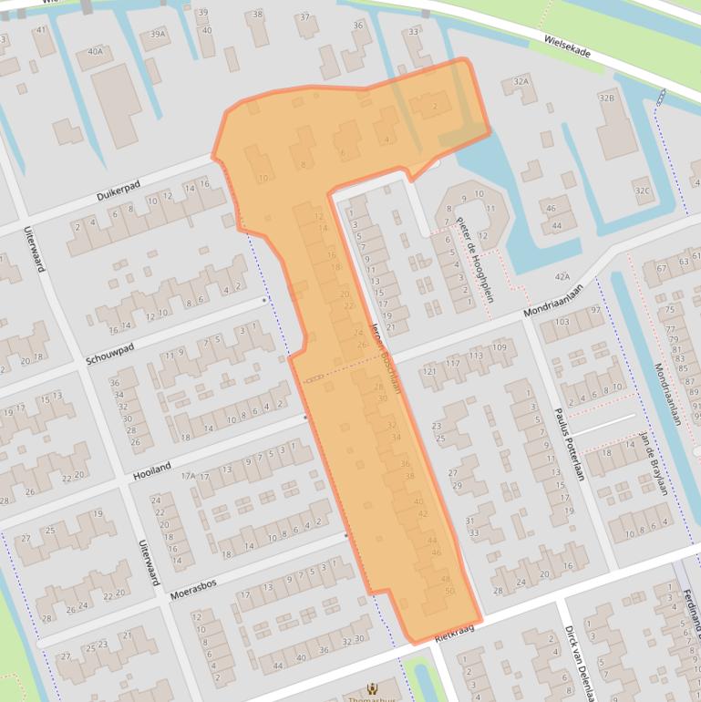 Kaart van postcodegebied 3411VG.