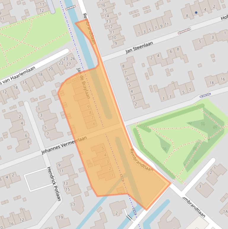 Kaart van postcodegebied 3411VM.