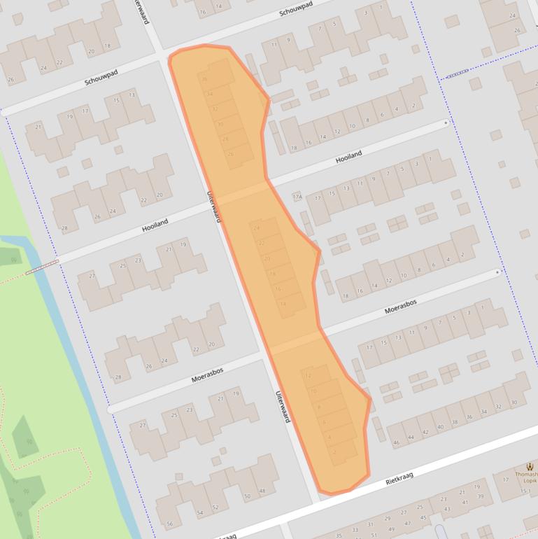 Kaart van postcodegebied 3411WG.