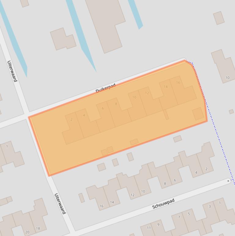 Kaart van postcodegebied 3411WP.