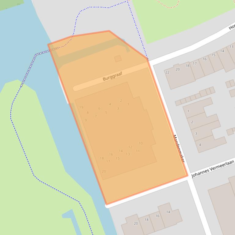 Kaart van postcodegebied 3411WR.