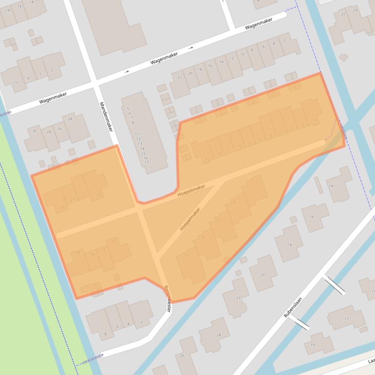 Kaart van postcodegebied 3411WS.