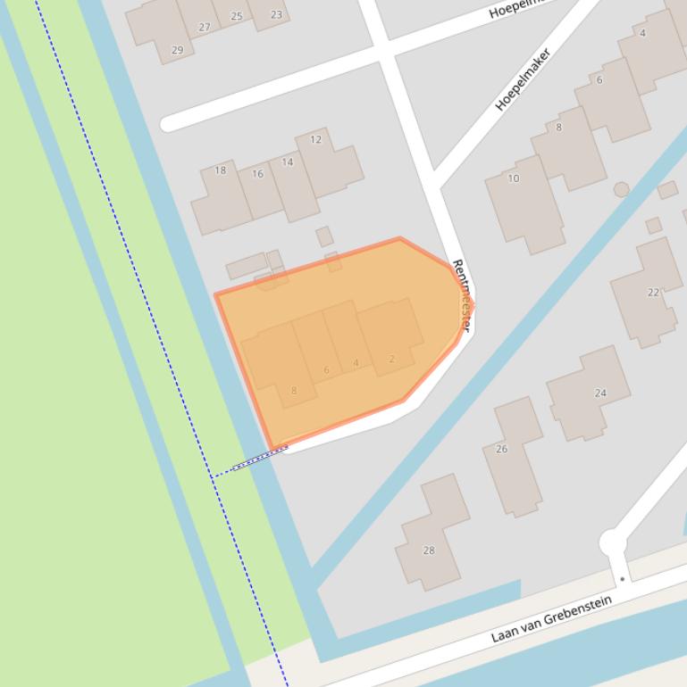 Kaart van postcodegebied 3411WT.