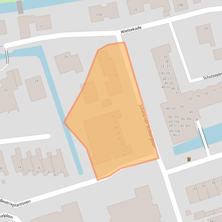 Kaart van postcodegebied 3411XC.