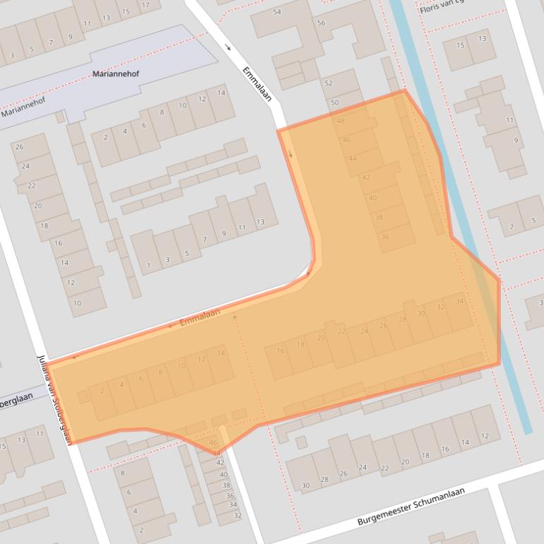 Kaart van postcodegebied 3411XH.