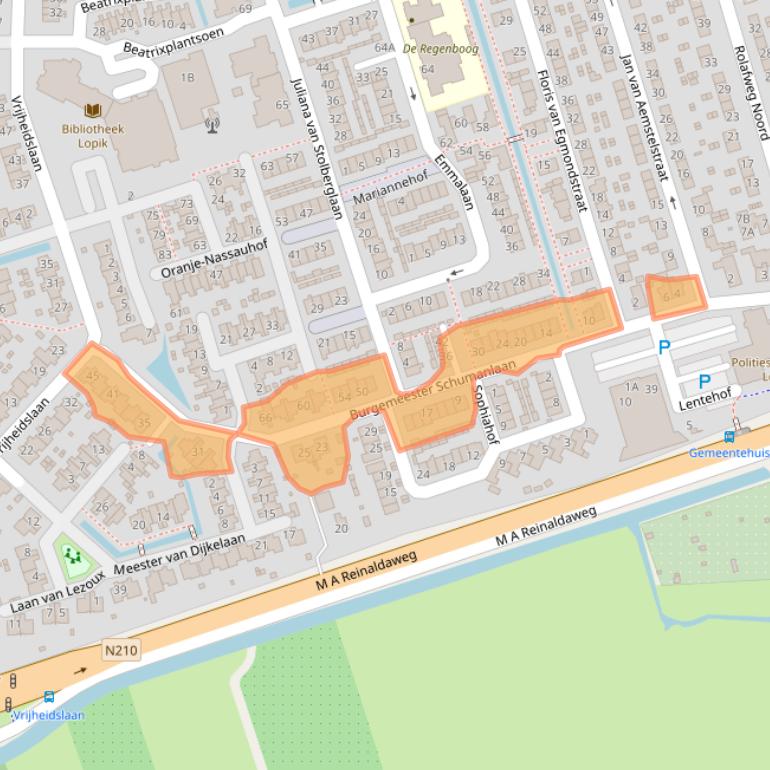 Kaart van postcodegebied 3411XM.