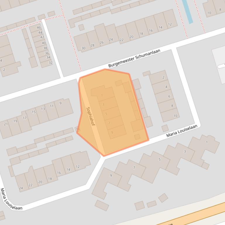 Kaart van postcodegebied 3411XV.