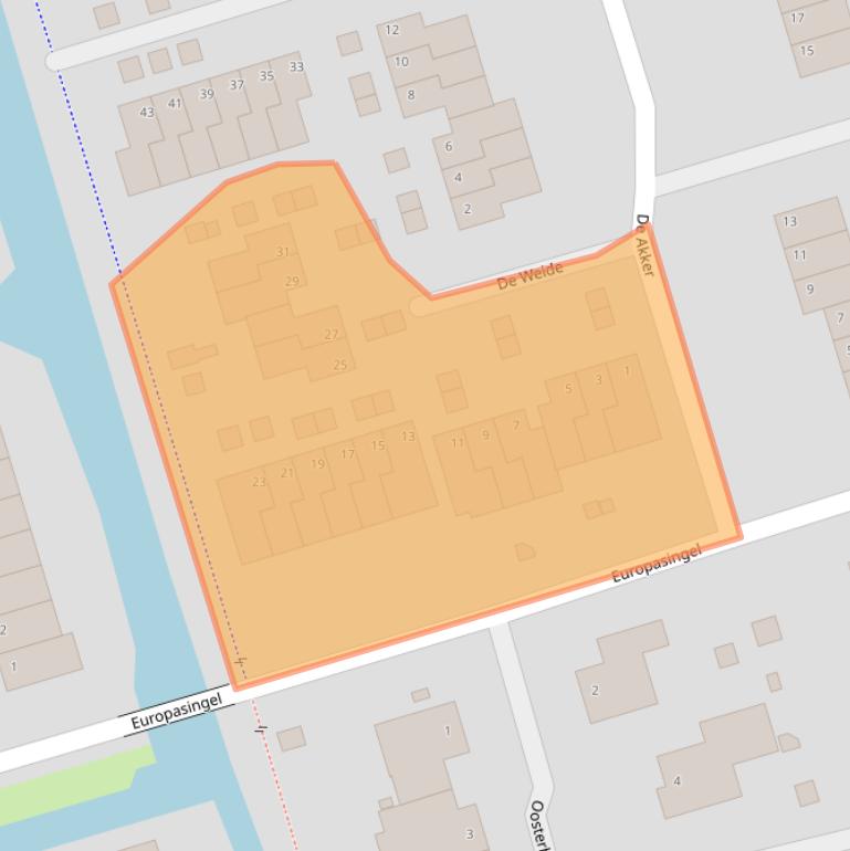 Kaart van postcodegebied 3411ZA.