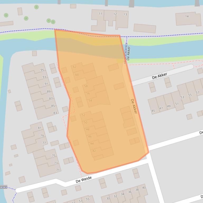 Kaart van postcodegebied 3411ZD.