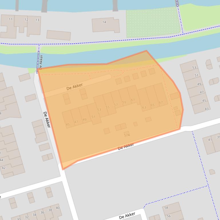 Kaart van postcodegebied 3411ZH.