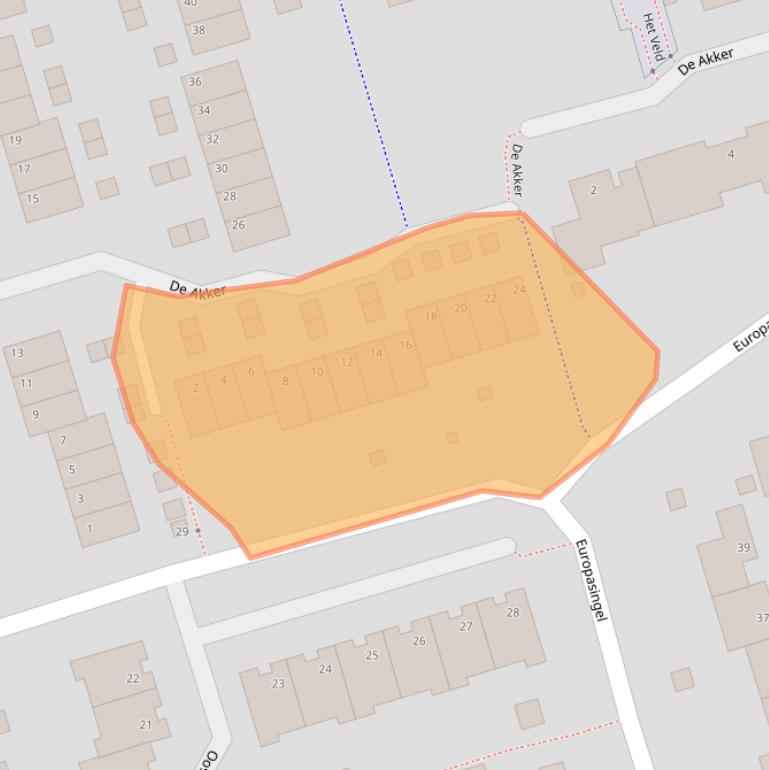 Kaart van postcodegebied 3411ZJ.