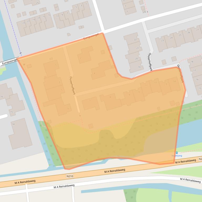 Kaart van postcodegebied 3411ZL.