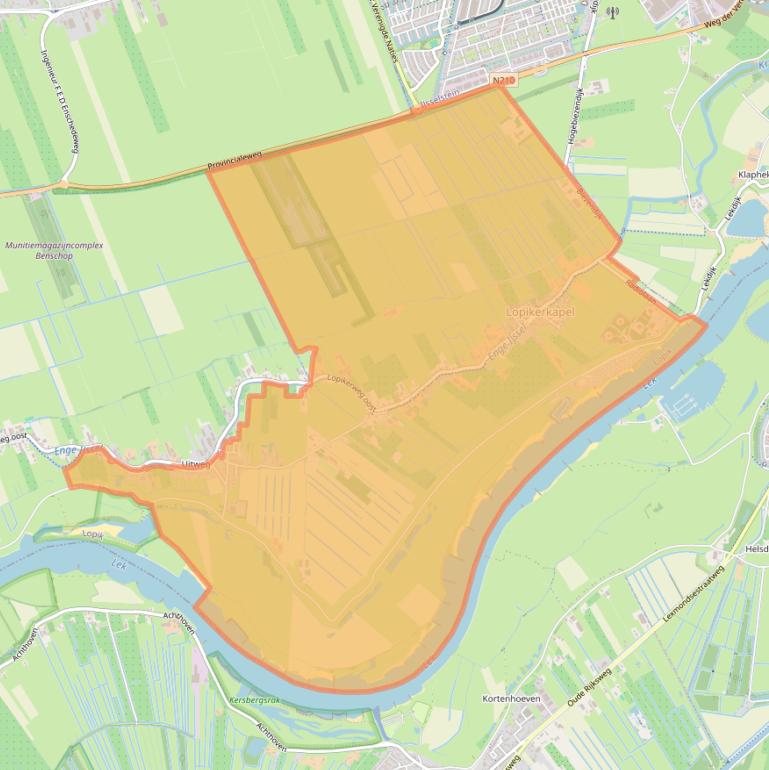 Kaart van postcodegebied 3412.