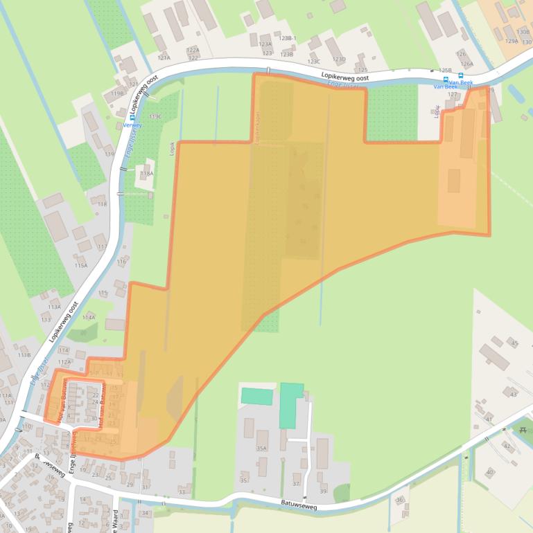 Kaart van postcodegebied 3412JB.