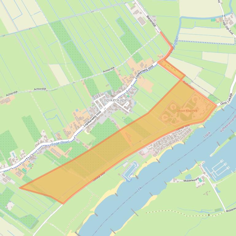 Kaart van postcodegebied 3412KA.