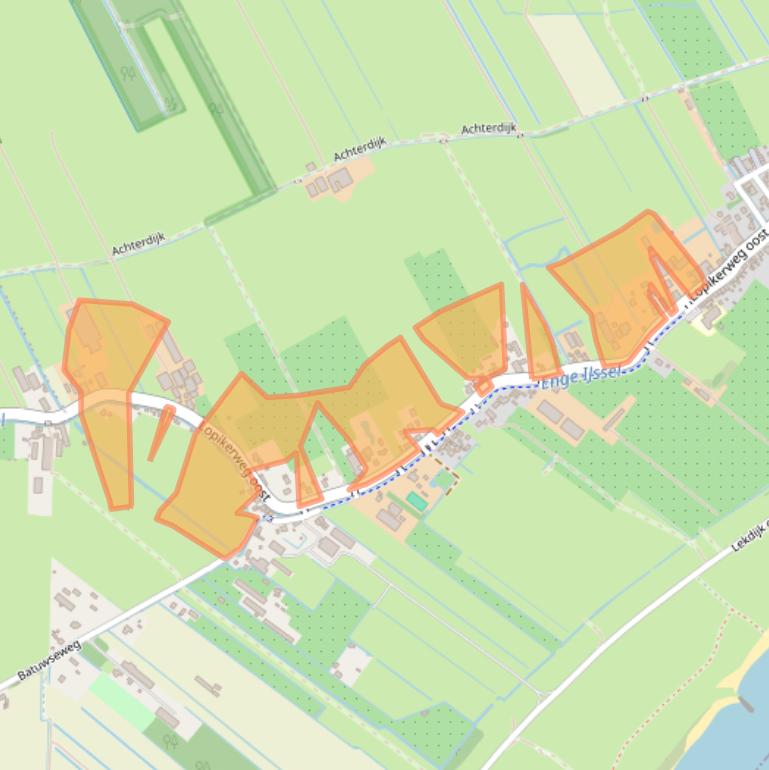 Kaart van postcodegebied 3412KG.
