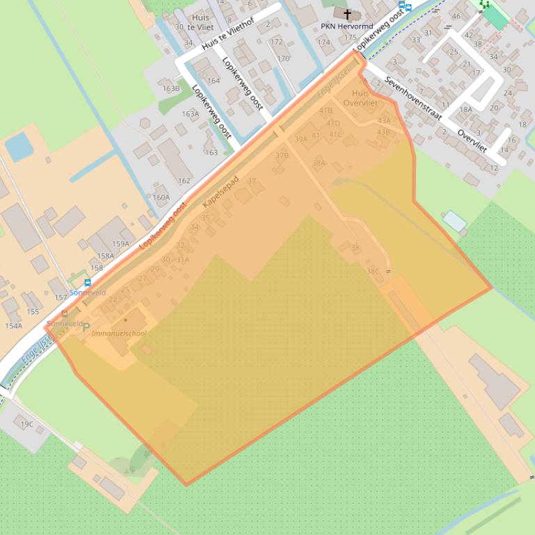 Kaart van postcodegebied 3412KM.