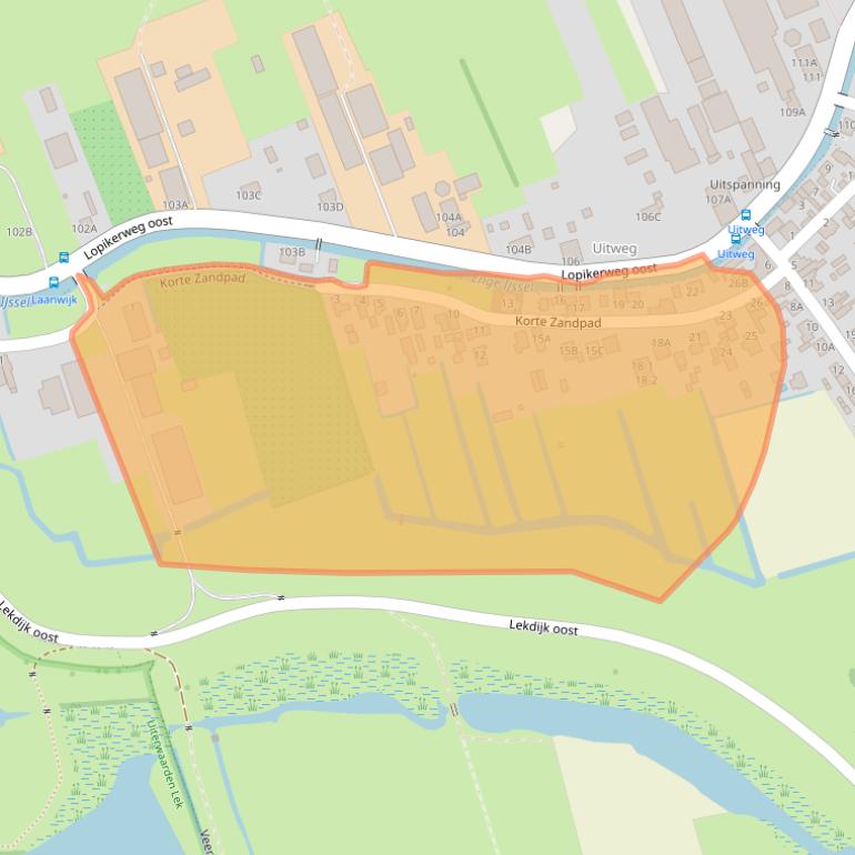 Kaart van postcodegebied 3412KV.