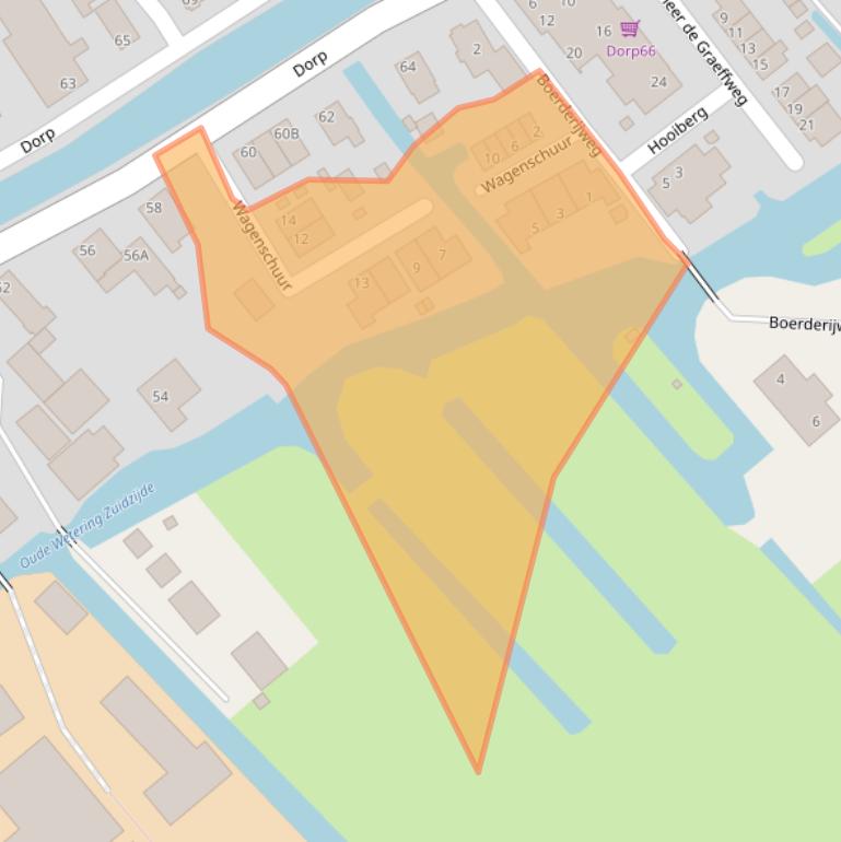 Kaart van postcodegebied 3415NC.