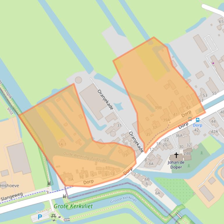 Kaart van postcodegebied 3415PB.