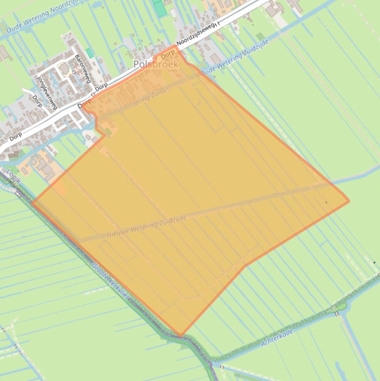 Kaart van postcodegebied 3415PH.