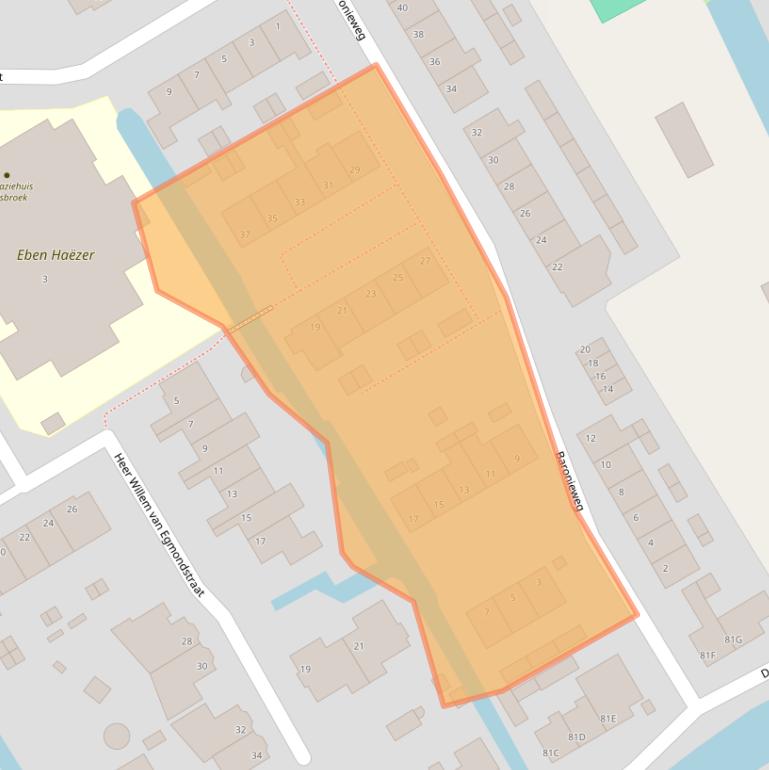 Kaart van postcodegebied 3415PK.