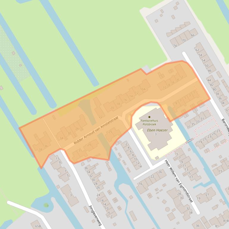 Kaart van postcodegebied 3415PN.