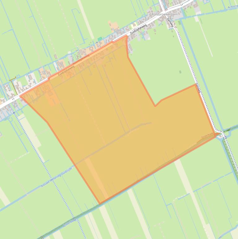 Kaart van postcodegebied 3415PT.