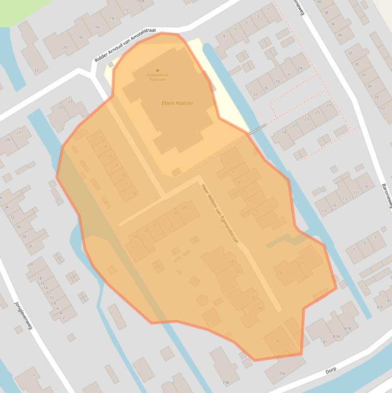 Kaart van postcodegebied 3415PW.