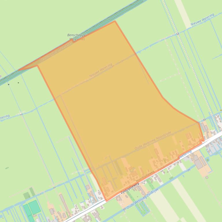 Kaart van postcodegebied 3415RB.