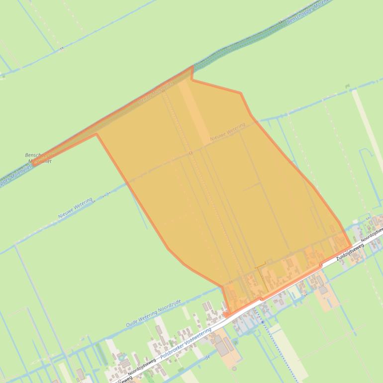 Kaart van postcodegebied 3415RC.