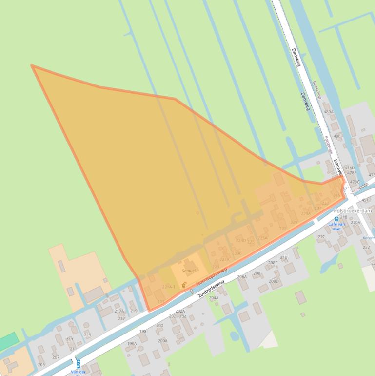 Kaart van postcodegebied 3415RE.