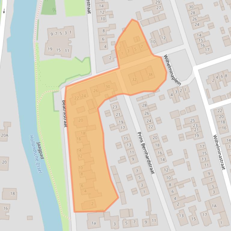 Kaart van postcodegebied 3417AC.