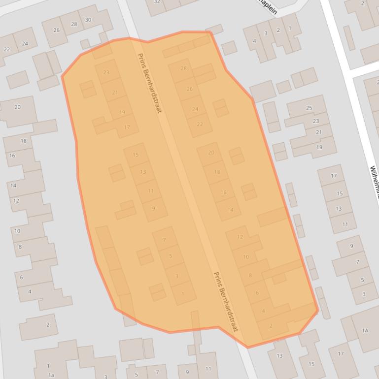 Kaart van postcodegebied 3417AD.