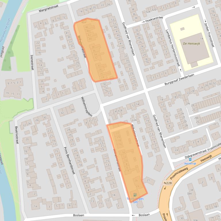 Kaart van postcodegebied 3417AH.