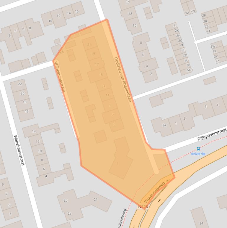 Kaart van postcodegebied 3417AL.