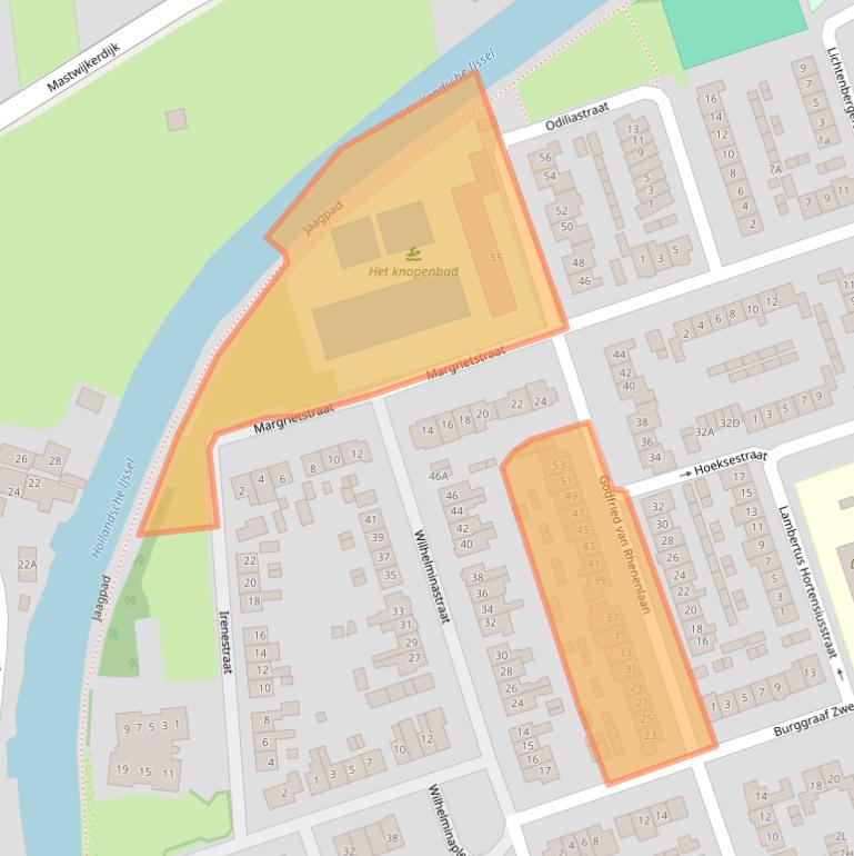 Kaart van postcodegebied 3417AM.