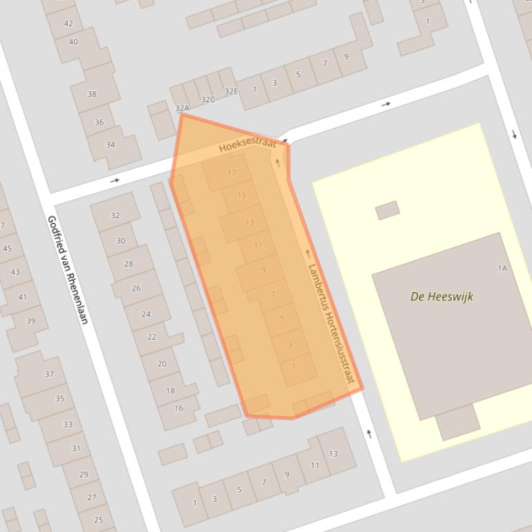 Kaart van postcodegebied 3417AS.